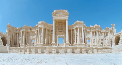 The ruins of the ancient city of Palmyra