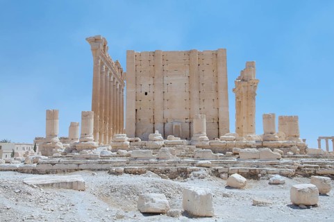 Ruins of the Temple of Bel in the ancient city of Palmyra
