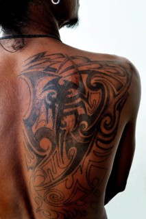 Tattoo on a man's back