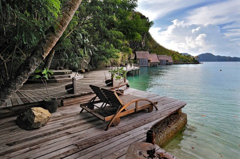 Terrace in a holiday resort