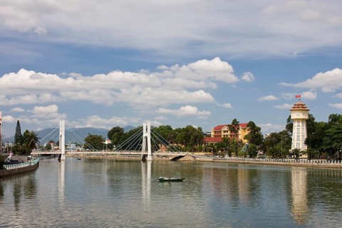 Lighthouse at the harbour of Phan Thiet