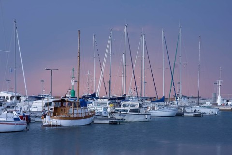 Koper marina at dusk