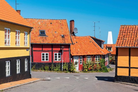 Half-timbered houses in Allinge