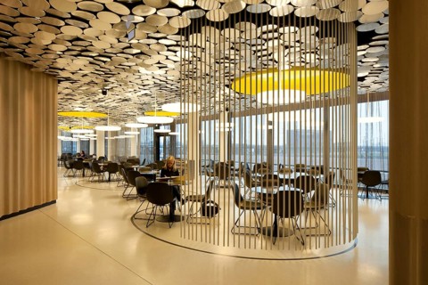Canteen inside the Spiegel Publishing House building on Ericusspitze