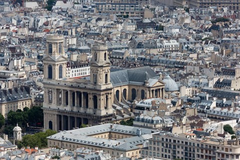 Parish Church of Saint-Sulpice seen from Tour Montparnasse tower