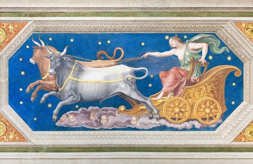 The nymph Callisto on Jupiter's chariot