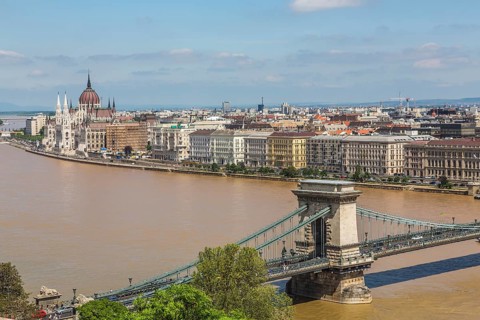 View from Buda Castle of the Danube