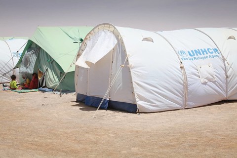 UNHCR refugee camp for refugees of the Libyan civil war