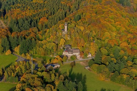 Wildenburg castle ruins in the Idar Forest low mountain range
