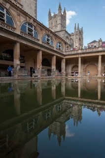 Roman baths in front of Bath Abbey