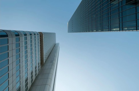 Silberturm or Silver Tower and another skyscraper