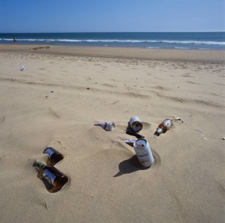 Pollution on the beach