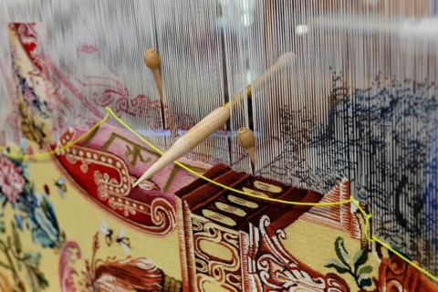 Tapestry in the workshop