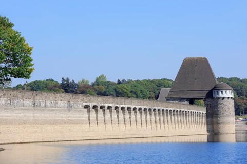 Moehnetalsperre dam on lake Moehnesee