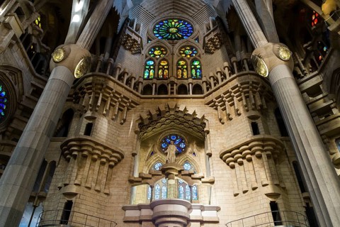 Interior of the Sagrada Familia