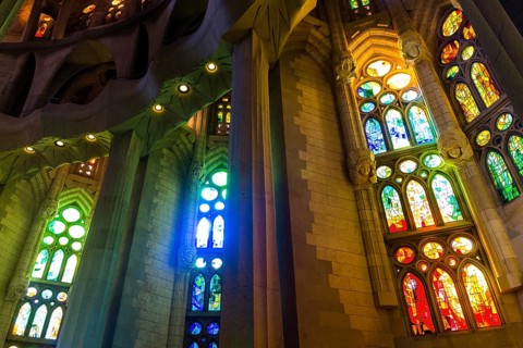 Interior of the Sagrada Familia