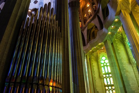 Organ inside the Sagrada Familia