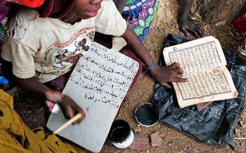 Children during Koran lessons