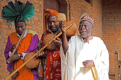 Traditional music group in the Sultan's Palace of Foumban