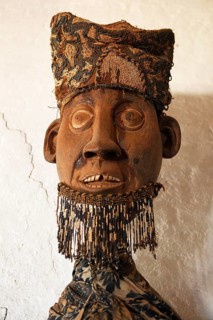 Traditional mask with pearl embroidery