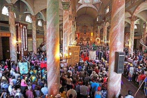 Pilgrims' mass in the Basilica of Andacollo