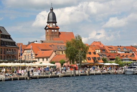 View of Waren and Lake Mueritz