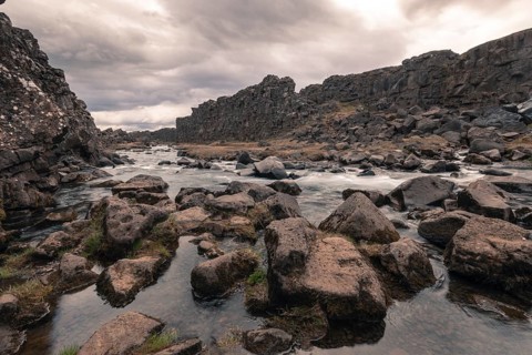 Oxara river in the Thingvellir National Park