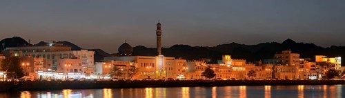 Corniche of Muttrah at dusk