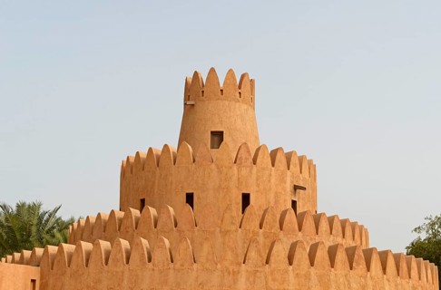 A tower of the Al Ain Palace Museum or Sheikh Zayed Palace Museum