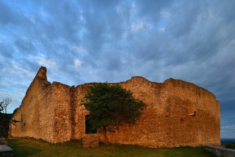 Castle ruins on Schlossberg mountain