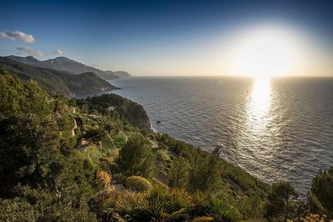 Coastal landscape with mountains