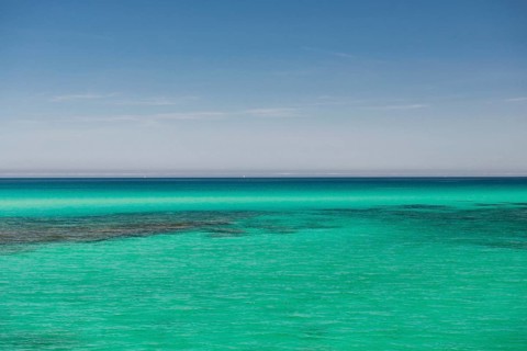 Bay and blue sea