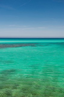 Bay and blue sea