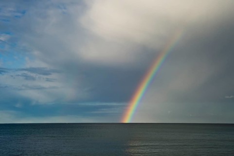 Rainbow over the sea