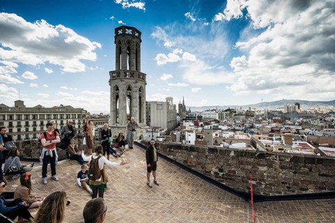 Roof terrace of the church Esglesia de la Merce