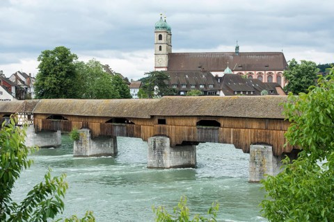 The longest covered wooden bridge in Europe