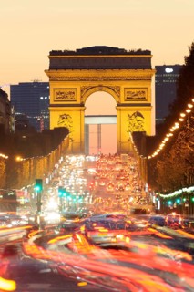 Avenue des Champs Elysees with the Arc de Triomphe