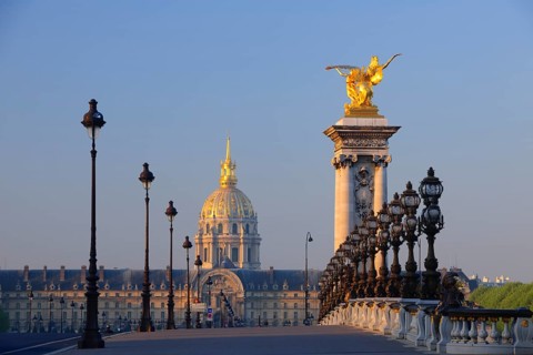 Pont Alexandre III. with the dome of Les Invalides
