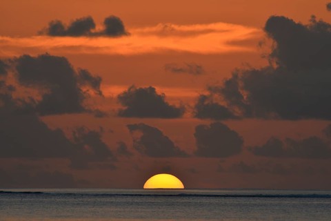 Sunset above the sea