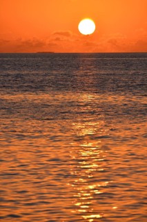 Sunrise above the sea