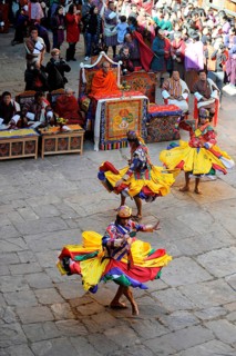 Monastery festival in Jakar Dzong fortress
