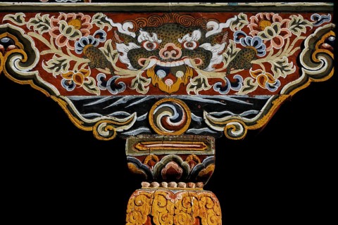 Traditional religious decoration on a building