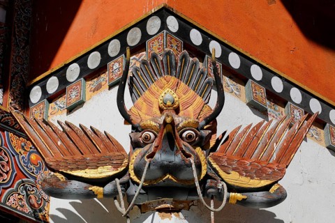 Traditional religious decoration on a building