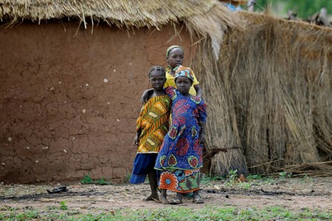 Girls in a village