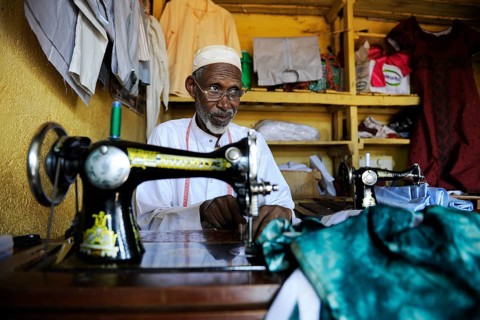 Tailor at the market of Ngaoundere