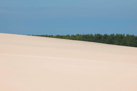 Shifting sand dunes