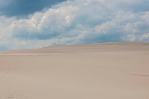 Shifting sand dunes