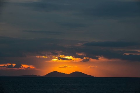 Sunset on the west coast of Flores Island