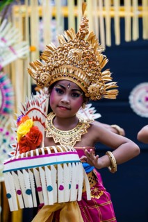 Girl during a Barong dance
