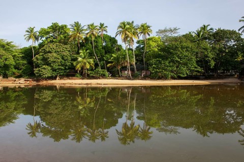 Empty beach of Mamah Beach